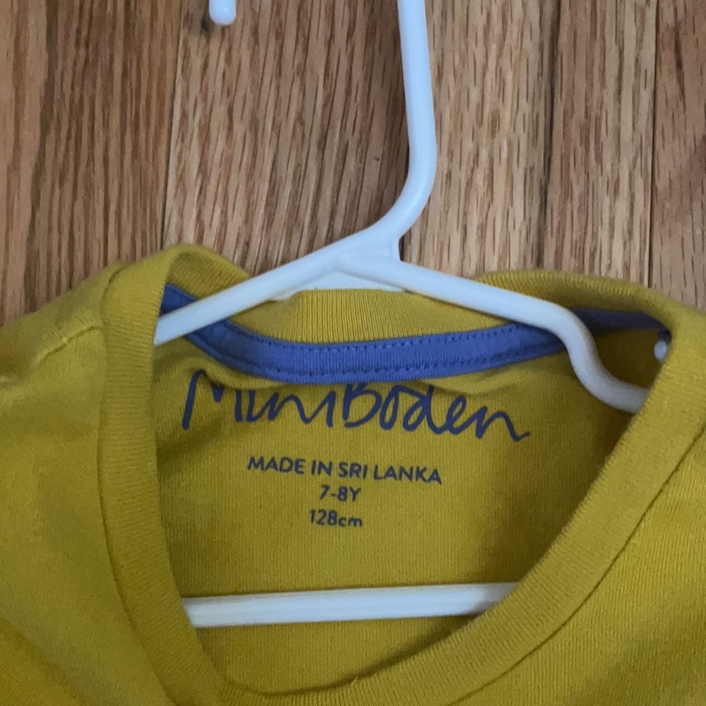 Mini Boden boy yellow shirt size 7-8 GUC - Picture 3 of 3